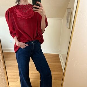 Red lace Blouse